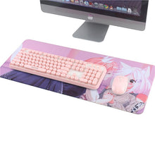 Load image into Gallery viewer, DJ Cat Girl Anime Mousepad
